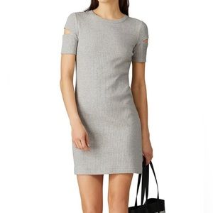Helmet Lang Ribbed Cotton Mini Dress